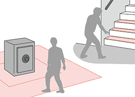 金庫周辺警戒・階段スイッチ